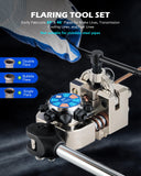 ▶ Herramientas de abocinamiento de línea de freno, juego de herramientas de abocinamiento de 45 y 37 grados, kit de herramientas de abocinamiento de doble burbuja para líneas