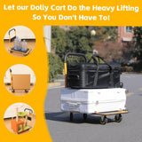 Plataforma Plegable camión Push Dolly-330 LB. Capacidad de Peso con Ruedas giratorias, 28.75" x 18.75" x 33"