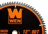 WEN BL1232-2 juego de hojas de sierra profesional de carpintería profesional con punta de carburo de 32 dientes y 80 dientes de 12 pulgadas, 2 unidades