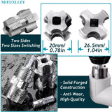 ▶ Roscado de tubo de PVC compatible con taladro eléctrico con varios tamaños de troquel, kit de enhebrador de tubo de PVC, juego de enhebrador de PVC (interno + externo)