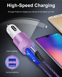 ▶ Cargador USB para coche, 2 unidades, adaptador de encendedor de automóvil, cargador de cigarrillos de doble puerto, cargador de teléfono celular Carro, cargador de teléfono celular para iPhone, Google