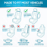 ▶ Juego Completo de Fundas para Asiento de Auto, en Color Beige, Fundas para Asiento de Banco Dividido Delantero y Trasero, fácil de Instalar, para automóviles, Camiones, Furgonetas, SUV.