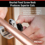 Cortador de tubos de cuarto cerrado, cortador de tubos de 3/16" a 15/16" RIDGID 32985 Modelo 104