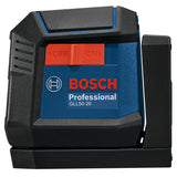 BOSCH GLL50-20 Láser de línea cruzada autonivelante de 50 pies, incluye soporte magnético integrado y 2 baterías AA