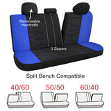 ▶ Fundas transpirables para asiento de auto, asientos completos, fundas de asiento hechas de tela de malla 3D para autos, fundas interiores compatibles con asiento dividido, ajuste universal