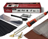 ▶ SOLDADORA TruePower Kit de soldadura de plástico con 20 varillas de plástico negro y malla, hierro de 80 W