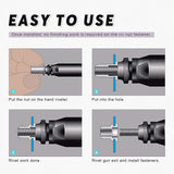 🔩 Swpeet - Juego de 20 tuercas de remache estriado de acero inoxidable 304 de 3/8 a 40,6 cm de cabeza plana roscada para automoción, muebles, decoración