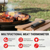 Termómetro de lectura instantánea 2 en 1 para cocinar, termómetro infrarrojo de cocción con sonda de carne, termómetro láser sin contacto para parrilla, pizza, horno HVAC, piscina