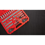▶ CRAFTSMAN Juego de herramientas mecánicas, SAE/métrico, unidad de 1/4 pulgadas, 83 piezas (CMMT12021)