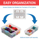▶ Dawer Hardware & Craft Plastic Cabinet, Red & Black