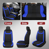 ▶ Fundas transpirables para asiento de auto, asientos completos, fundas de asiento hechas de tela de malla 3D para autos, fundas interiores compatibles con asiento dividido, ajuste universal