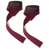 ▶ Correas Acolchadas de algodÃƒ³n para Levantamiento de Pesas con muÃƒ±eca Acolchada NeoTek (par), Merlot