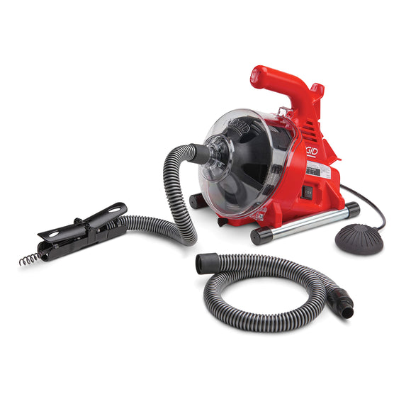 Máquina para Limpieza de Drenajes PowerClear™, 120 V, Potente y Compacta, Tecnología AutoFeed, Kit de Herramientas