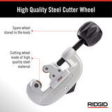 Tubos y cortador de conductos con perilla X-CEL, plata RIDGID 32920 Modelo 15 Alimentación de tornillo de 3/16" a 1-1/8"