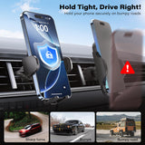 ▶ Soporte para Celular Automóvil 3 en 1 Potente Ventosa Porta Celular para Auto Parabrisas/Salpicadero/Ventilación Base Celular para iPhone, Samsung, Xiaomi Redmi, etc. para Fundas Gruesas