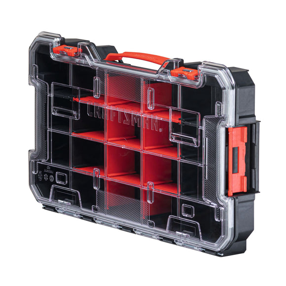 CRAFTSMAN VERSASTACK Organizador de almacenamiento, organizador de piezas pequeñas, 20 compartimentos, tapa incluye cierre seguro (CMST17828)