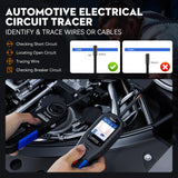 Probador de sonda de circuito de potencia para automóvil, herramienta de búsqueda de disyuntores, buscador eléctrico de cortocircuitos abierto de 12/24 V, trazador de cables