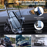 ▶ Soporte Celular Automóvil, Base Porta Celular Auto Ventilación, Rotación 360º con Gancho Metálico y Botón Liberación con iPhone 15 14 13 Pro MAX, Galaxy S23 Ultra, Xiaomi