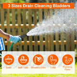 ▶ Vejiga de Drenaje, 3 Piezas Limpiadores de Drenaje de Goma Kit de Desobstrucción de Drenaje Kits de Desobstrucción de Bloqueo de Drenaje para Fregaderos de Cocina, Duchas