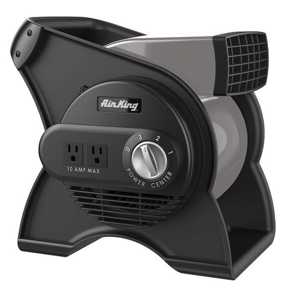 Soplador giratorio de 3 velocidades de grado comercial, negro/gris