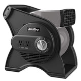 Soplador giratorio de 3 velocidades de grado comercial, negro/gris