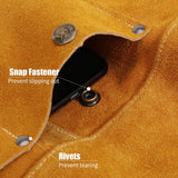 ▶  Delantal de soldadura de piel, babero resistente a las llama y las chispas, bata de seguridad, equipo de protección para herreros, soldadores y carpinteros, 23 x 35 pulgadas Benozit -