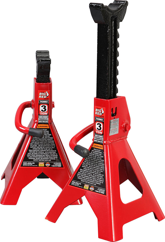 BIG RED  Torin - Soporte de Acero Resistente para Gatos de 3 toneladas (6 Libras) de Capacidad, 1 par (no Apto para SUV, Camiones)
