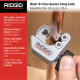Cortador de tubos de 1/4 pulgadas a 1-1/8 pulgadas, plateado Ridgid - CC247 RIDGID 40617 Modelo 101