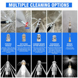 ▶ Limpieza de lavadora a presión, kit de chorro de alcantarillado para manguera de limpieza de drenaje de presión de trabajo NPT de 1/4 pulgadas, manguera de limpieza de drenaje