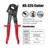 ▶ Cortador de cables de carraca y cortador de cables de aluminio resistente para cortar cables eléctricos de hasta 240 mm²