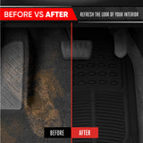 ▶ Tapetes  Alfombrillas de Goma para Coche SUV Van (para vehículos de 3 Filas), 4 Unidades, protección contra Todo Tipo de Clima, Ajuste Universal, Negro