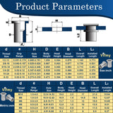 🔩 Vifmy - Kit de surtido de tuercas de remache métricas y SAE (300 unidades), M3 M4 M5 M6 M8 M10 M12#8-32#10-24 1/4"-20 5/16"-18 3/8"-16 304 de acero inoxidable UNUNUNC A UNUNC Head Nutsert