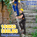 ▶ Escalera Plegable De 4.4 Metros Escalera Telescópica Multiusos Portátil De Escalón Un Peldaño Capacidad De 330 Libras, Escalera De Carga Plegable Escalera para Exteriores