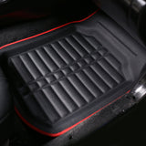 ▶ Tapetes de Cuero sintético para Coche, Resistentes, Rojo/Negro
