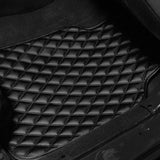 ▶ Tapetes de Cuero sintético para Coche, Resistentes, Estampado de Diamante, Patrón Diamante