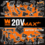 WEN 20512 - Clavadora inalámbrica de calibre 18 con batería de 2.0 Ah y cargador