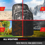 ▶ Tapetes  Alfombrillas de Goma para Coche SUV Van (para vehículos de 3 Filas), 4 Unidades, protección contra Todo Tipo de Clima, Ajuste Universal, Negro