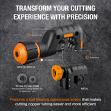 ▶ Cortador de tubos | Diámetro exterior de 1/8 a 3/4 pulgadas, 2 cuchillas de corte afiladas, función de rodamiento de bolas, cortador de tubo de cobre de aleación de aluminio NAVAC