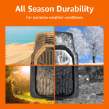 ▶ Tapetes  Alfombrillas de PVC resistentes de 4 piezas con forro de carga y parte trasera, ribete impermeable para adaptarse a alfombrillas de coche, color negro