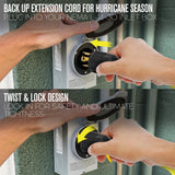 ▶ Cable Del Generador, Cable De Extensión Eléctrica, 4 Clavijas, 30 Amp, 125-250v, Soltero, Amarillo, 3.04 Metros, Calibre 10, Tarea Pesada, L14-30, Transferir, Cable De Alimentación Eléctrica, Con Interruptor De Bloqueo