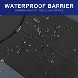 ▶ Fundas impermeables para asientos de auto, fundas de asiento completas de neopreno compatibles con asiento dividido, ajuste universal para autos, camiones, SUV (negro/gris)