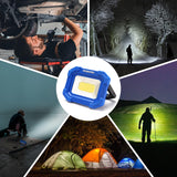 Luz LED de trabajo, recargable magnética, con soporte, portátil, impermeable, luz de inundación COB de 2000 lm, para camping, pesca, reparación de automóviles, iluminación en el lugar de trabajo, senderismo, 4 modos, paquete de 2