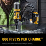 ▶ DEWALT - Remachadora Profesional inalámbrica MAX XR de 20 V, 3/16 pulgadas, solo herramienta desnuda (DCF403B)