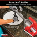 Máquina para Limpieza de Drenajes PowerClear™, 120 V, Potente y Compacta, Tecnología AutoFeed, Kit de Herramientas