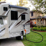 ▶ Cable de extensión para RV de 50 amperios de 100 pies, resistente 6/3+8/1 SJTW AWG RV Cable de alimentación con mango de agarre de bloqueo giratorio, NEMA 14-50P a SS2-50R con indicador LED