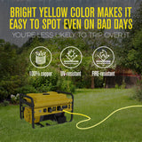 ▶ Cable Del Generador, Cable De Extensión Eléctrica, 4 Clavijas, 30 Amp, 125-250v, Soltero, Amarillo, 3.04 Metros, Calibre 10, Tarea Pesada, L14-30, Transferir, Cable De Alimentación Eléctrica, Con Interruptor De Bloqueo