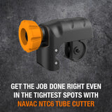 ▶ Cortador de tubos | Diámetro exterior de 1/8 a 3/4 pulgadas, 2 cuchillas de corte afiladas, función de rodamiento de bolas, cortador de tubo de cobre de aleación de aluminio NAVAC