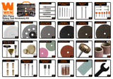 WEN 230321A - Juego de accesorios para herramientas giratorias (320 piezas)