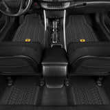 ▶ CATERPILLAR Tapetes  Juego completo de alfombrillas delanteras y traseras para automóviles, para todo tipo de clima, resistente y de ajuste universal, accesorios de goma para camiones y automóviles,