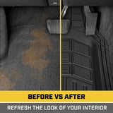 ▶ CATERPILLAR Tapetes Alfombrillas de Goma para el Piso de camión, para Coche, camión, SUV, Furgoneta, Todo Tipo de Clima, protección Total, revestimientos duraderos, Resistentes sin Olor